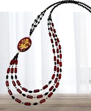 琥珀（インタリオ）ネックレス AN-3379