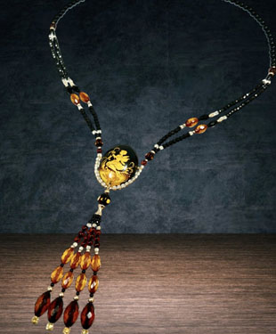 琥珀（インタリオ）ネックレス AN-3380